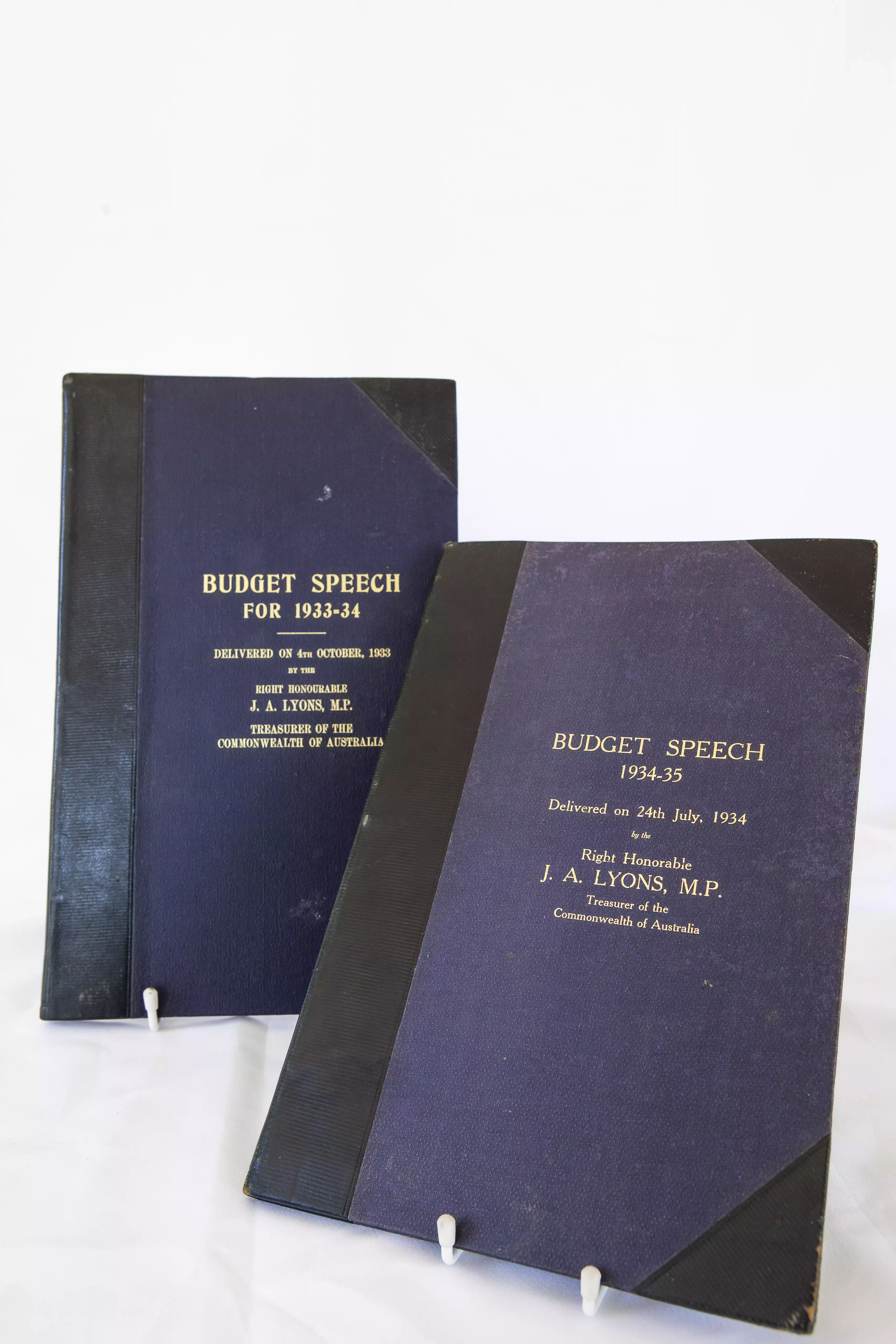 Blue leather bound budget books 