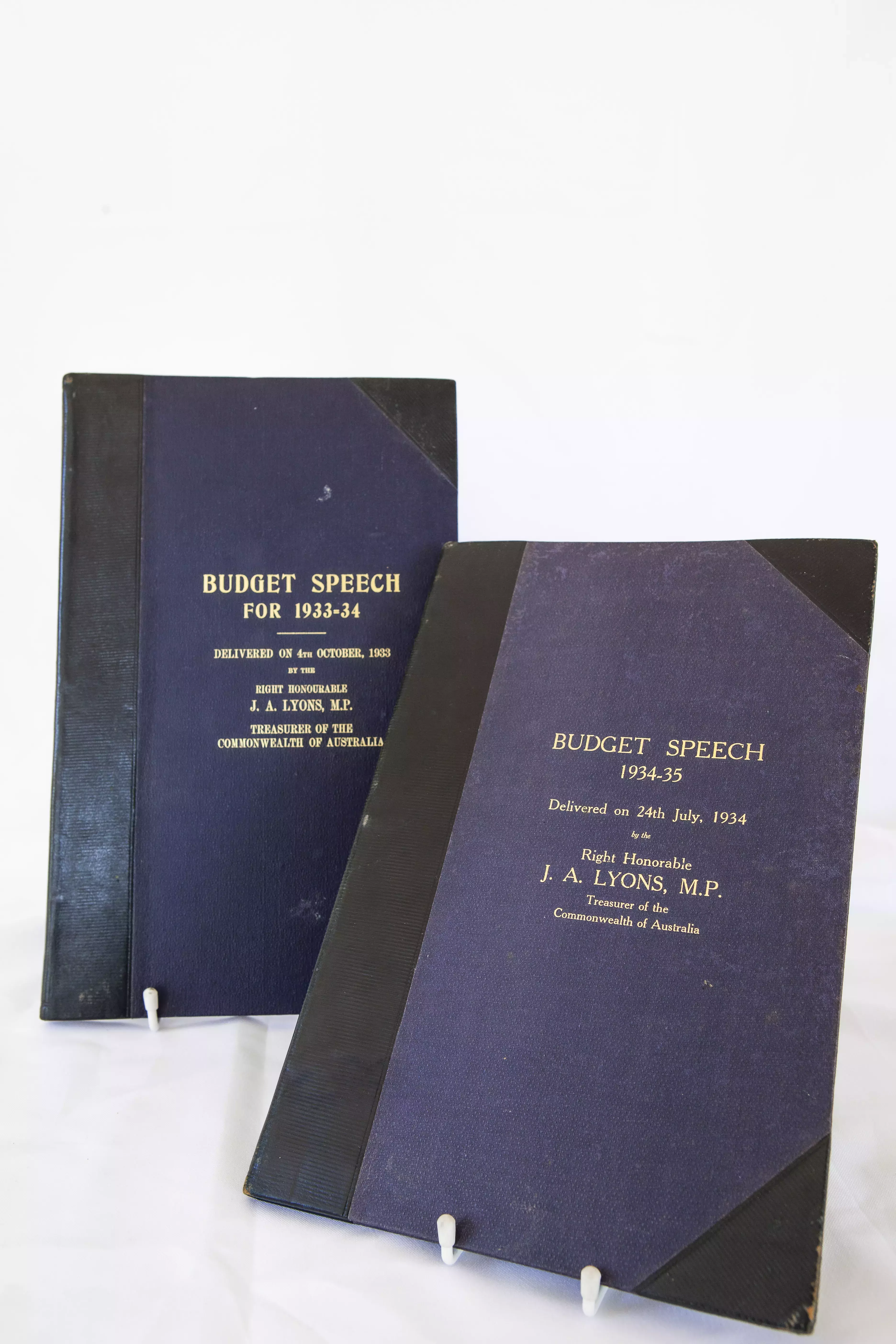 Blue leather bound budget books