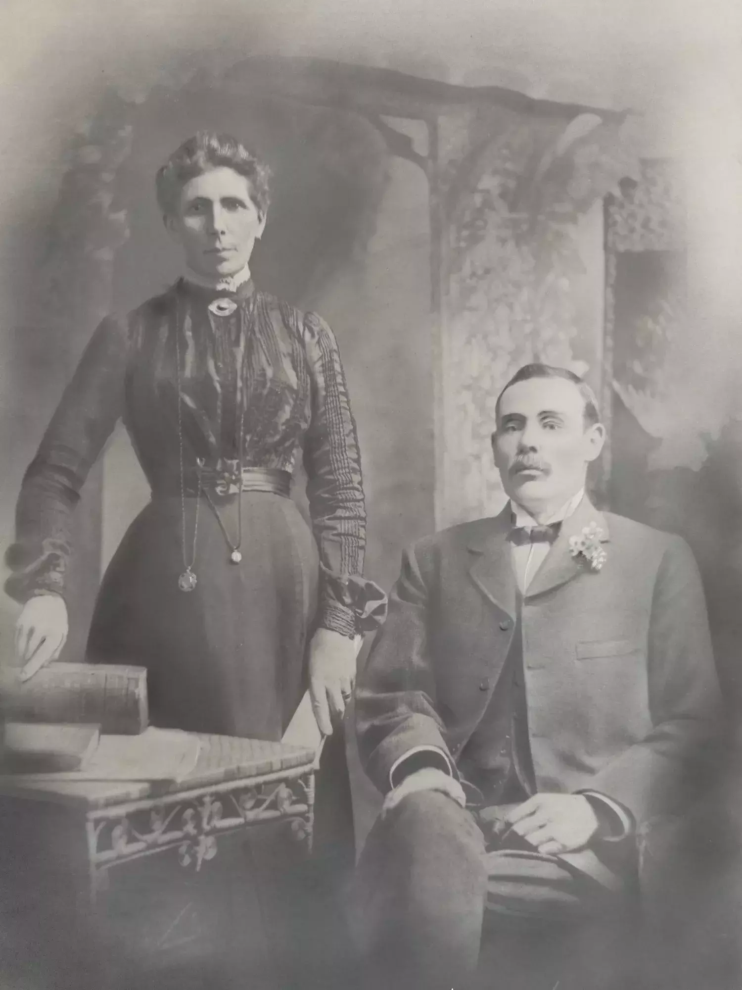 Black and white photo of Ben Chifley's parents.